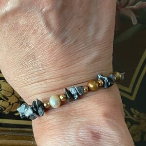 Lovely Artisan hand made bracelet with real pearls